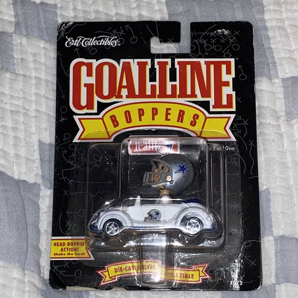 Ertl Collectibles Goalline Boppers Cowboys Diecast Metal Car Head Boppin' Action
